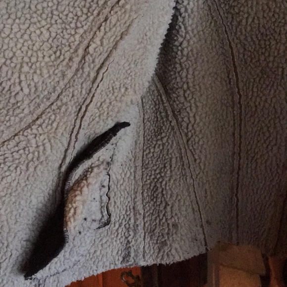 My Tribe leather jacket with shearling style liner - Picture 6 of 7